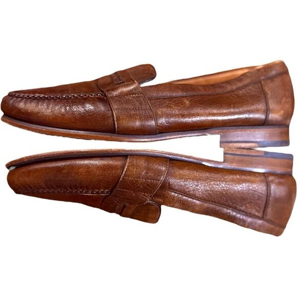 ALAN PAYNE Genuine Exotic Deerskin Shoes Penny Loafers Brown Vero Cuoio Leather main image 9